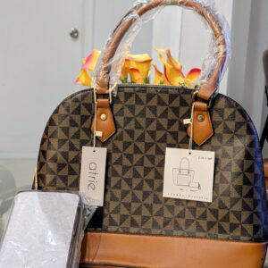 2-in-1 LARGE Geometric Monogrammed Satchel Set