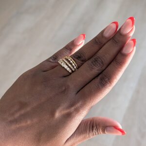 18kt Goldplated 4pc Stacking Rings