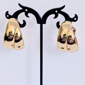 18kt Goldplated Crescent Earrings